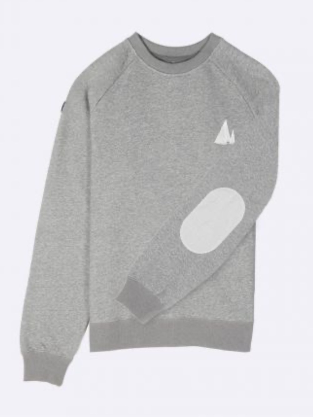 727 Sailbags upcycled crewneck sweatshirt  recycled sailcloth elbow pads XL